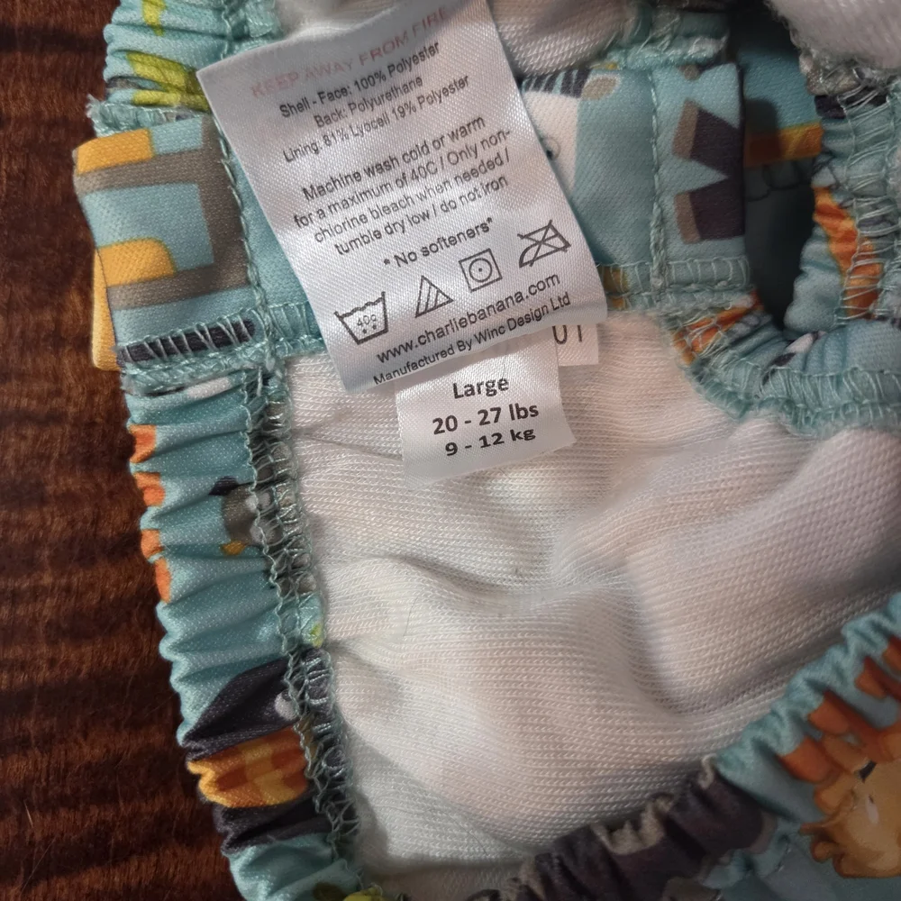 Kids Reusable Swim Diapers - Blue and Multicolor